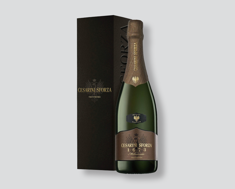 Trento DOC Millesimato
Cesarini Sforza 1673
Spumante metodo classico
Bollicine Trentino
Millesimato Brut elegante
regalo
regalo di natale