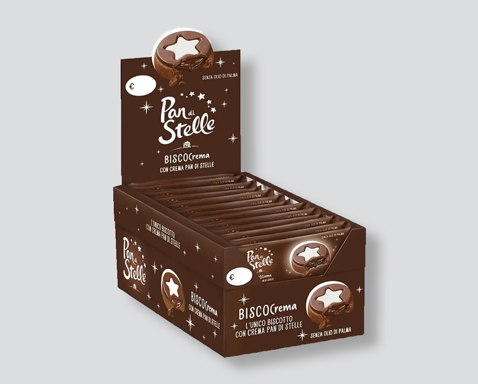 pan di stelle biscocrema
biscocrema pan di stelle
expo biscocrema
biscotti farciti pan di stelle
crema cacao e nocciole
snack dolce pan di stelle
biscotti al cacao con crema
merendina pan di stelle
pan di stelle crema spalmabile
biscocrema confezione espositiva