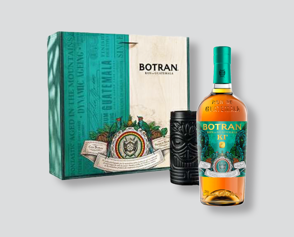 gift box rum
Botran Ki
rum guatemalteco
cassetta legno
tiki glass
confezione regalo rum
premium rum set
regalo di natale