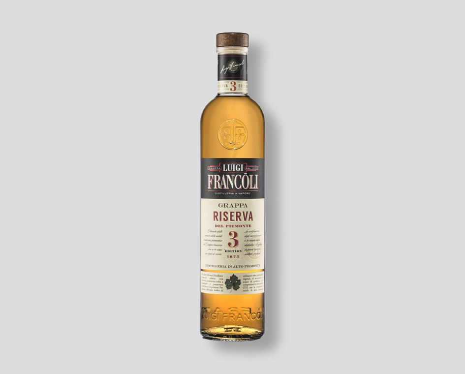 grappa luigi francoli
francoli riserva 3 anni
grappa 2 litri
grappa invecchiata
distillato italiano
bottiglia grappa premium