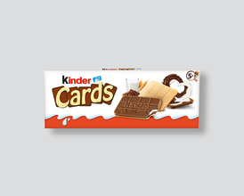 kinder card's
snack kinder
biscotto al cioccolato
merenda al latte e cacao
dolce croccante kinder
snack dolce confezionato
kinder snack
crema al latte e cacao
cialda croccante kinder
merenda per bambini