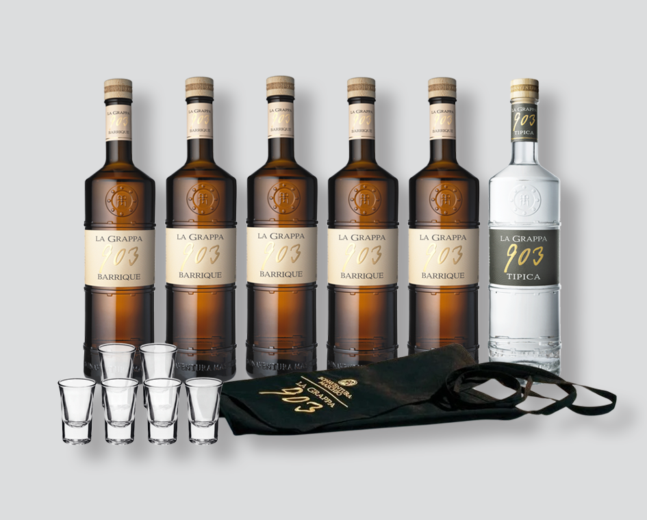 Kit 903
grappa 903
903 barricata
903 tipica
bonaventura maschio
box regalo grappa
set degustazione grappa
bicchierini grappa
kit grappa premium
Regali di natale