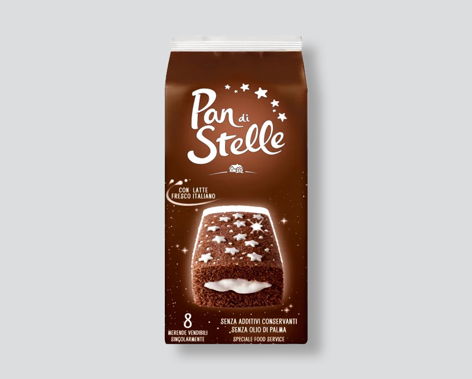 Merenda Pan di Stelle
Snack al cacao
Merendina con crema al latte
Dolce confezionato
Pan di Spagna al cioccolato
Merenda per bambini
Merenda confezionata
Dolcetto al cioccolato
Snack Pan di Stelle
Pausa dolce
Merenda 8 porzioni
Prodotto per colazione