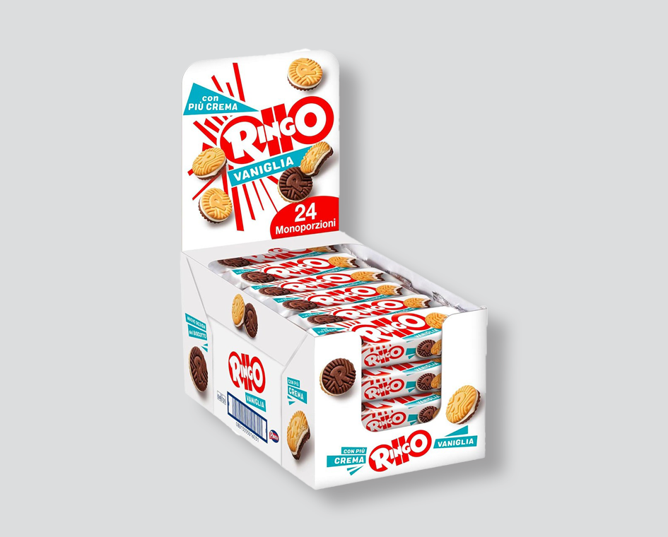 Ringo Vaniglia
Biscotto farcito
Snack dolce
Food Service
Prodotto per bar
Prodotto per vending
Biscotto al cacao e vaniglia
Merenda confezionata
Pausa dolce
Ringo professionale
Biscotto confezionato
Dolce da distributore
Snack monoporzione