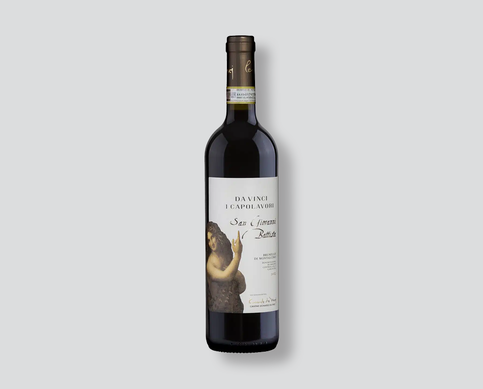 San Giovanni Battista Brunello di Montalcino DOCG
Cantine Leonardo da Vinci Brunello di Montalcino
Brunello di Montalcino DOCG bottiglia
Brunello Toscana Sangiovese 100%
abbinamento carni rosse Brunello
colori rosso porpora Brunello Montalcino
vigneti Montalcino Sangiovese Toscana
Vino Rosso