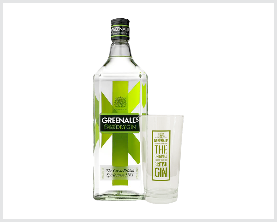 Gin Greenall's London Dry 1 L + 2 bicchieri