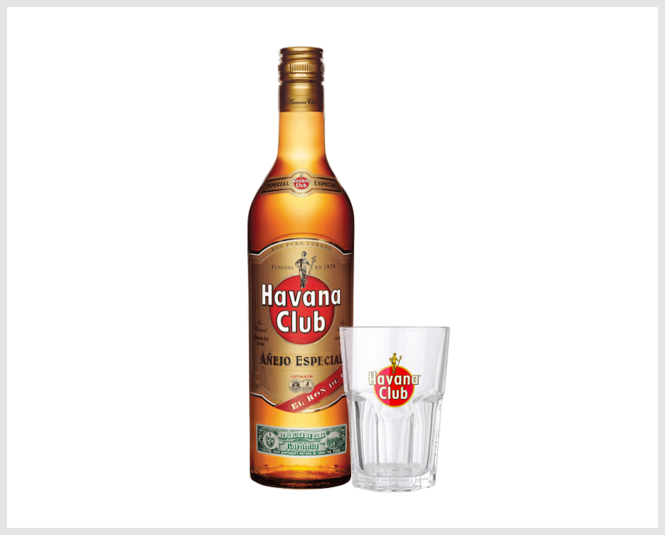 Havana Club Especial + 2 bicchieri Havana Club